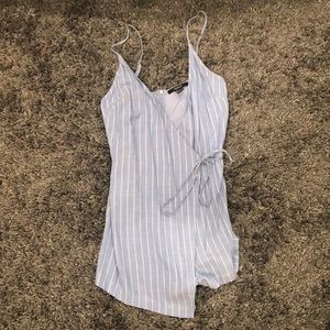 Forever 21 Striped Tie Romper